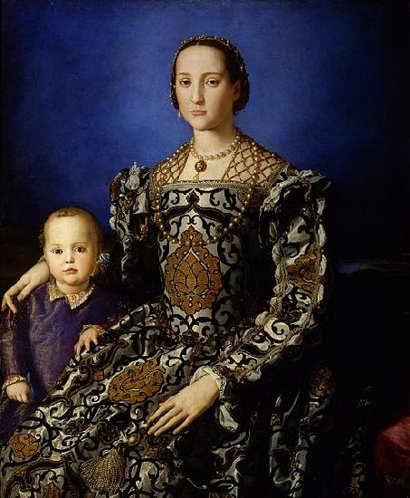 Agnolo Bronzino Portrait of Eleanor of Toledo and Her Son oil painting picture
